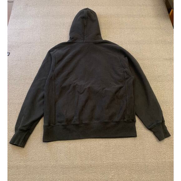 Champion Men Medium Black Reverse Weave Hoodie Sweatshirt - Picture 2 of 14